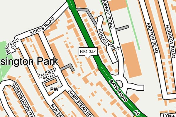 BS4 3JZ map - OS OpenMap – Local (Ordnance Survey)