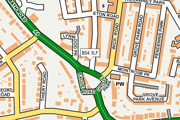 BS4 3LF map - OS OpenMap – Local (Ordnance Survey)