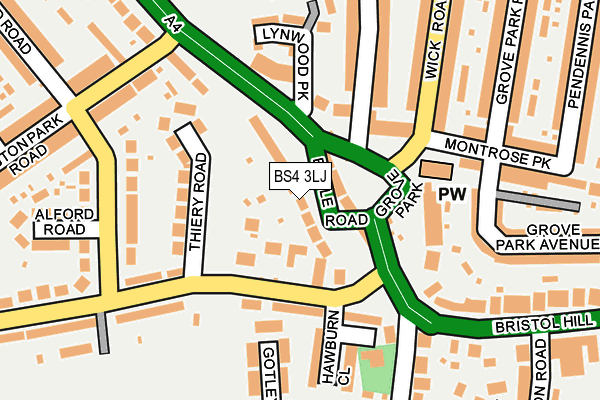 BS4 3LJ map - OS OpenMap – Local (Ordnance Survey)