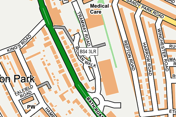 BS4 3LR map - OS OpenMap – Local (Ordnance Survey)