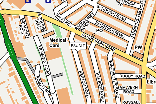 BS4 3LT map - OS OpenMap – Local (Ordnance Survey)