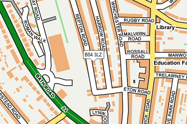 BS4 3LZ map - OS OpenMap – Local (Ordnance Survey)