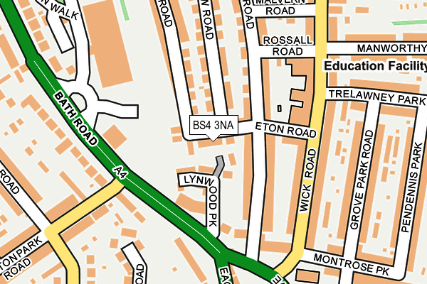 BS4 3NA map - OS OpenMap – Local (Ordnance Survey)