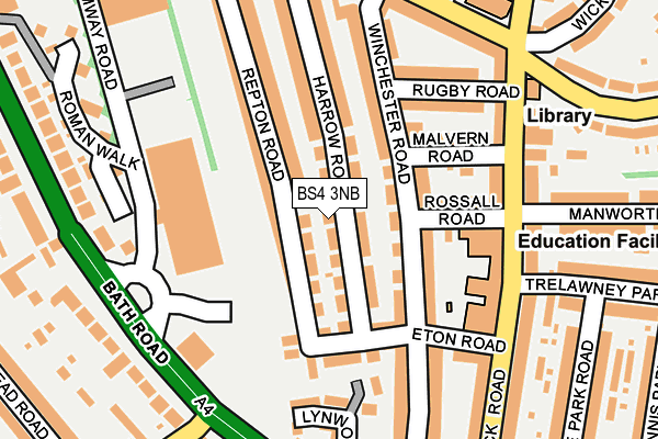 BS4 3NB map - OS OpenMap – Local (Ordnance Survey)