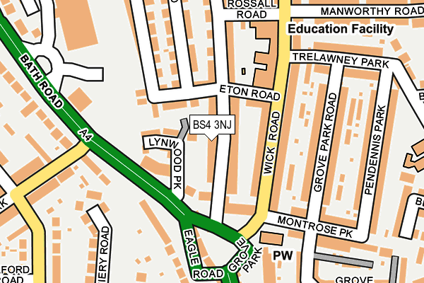 BS4 3NJ map - OS OpenMap – Local (Ordnance Survey)