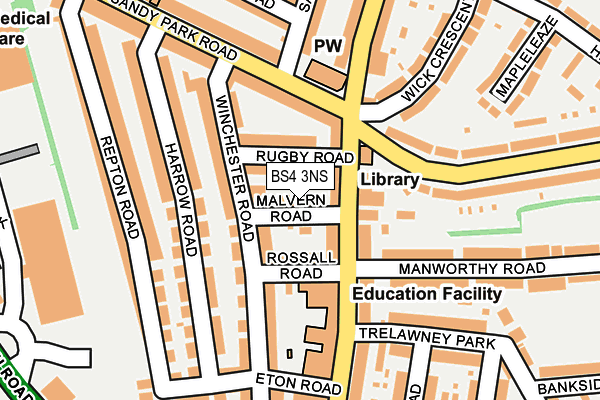 BS4 3NS map - OS OpenMap – Local (Ordnance Survey)