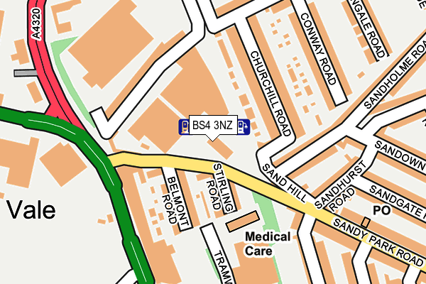 BS4 3NZ map - OS OpenMap – Local (Ordnance Survey)