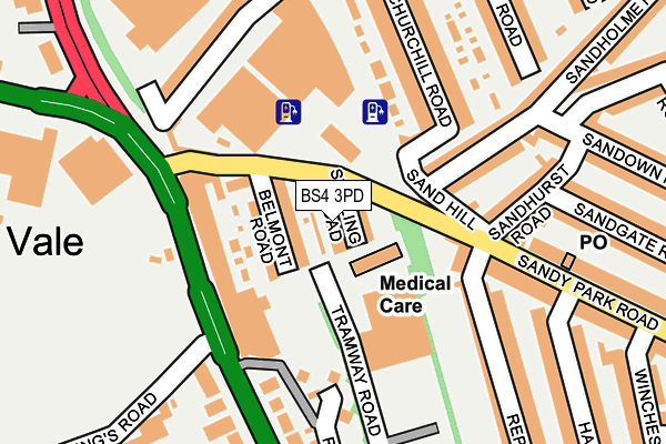 BS4 3PD map - OS OpenMap – Local (Ordnance Survey)