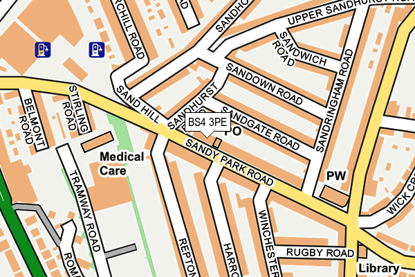 BS4 3PE map - OS OpenMap – Local (Ordnance Survey)