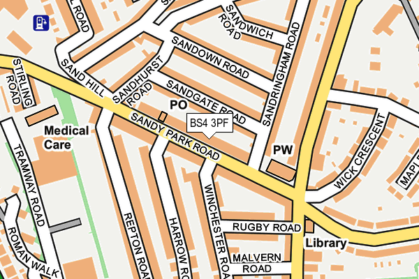 BS4 3PF map - OS OpenMap – Local (Ordnance Survey)