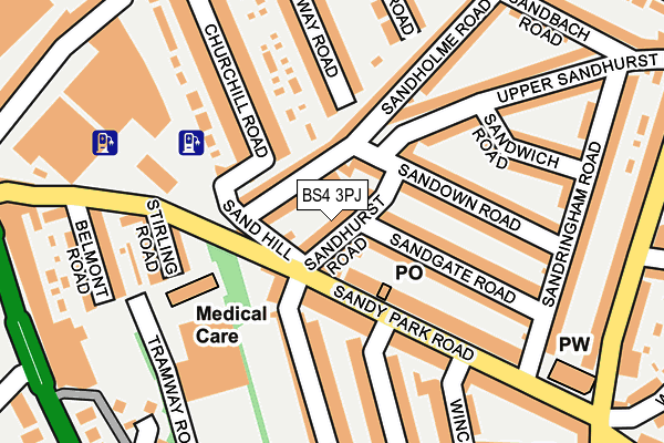 BS4 3PJ map - OS OpenMap – Local (Ordnance Survey)