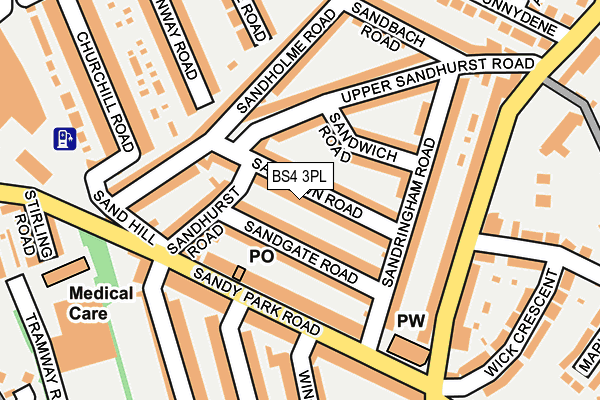 BS4 3PL map - OS OpenMap – Local (Ordnance Survey)