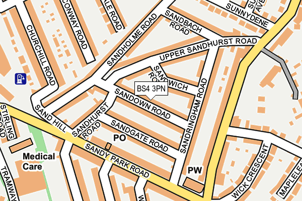 BS4 3PN map - OS OpenMap – Local (Ordnance Survey)