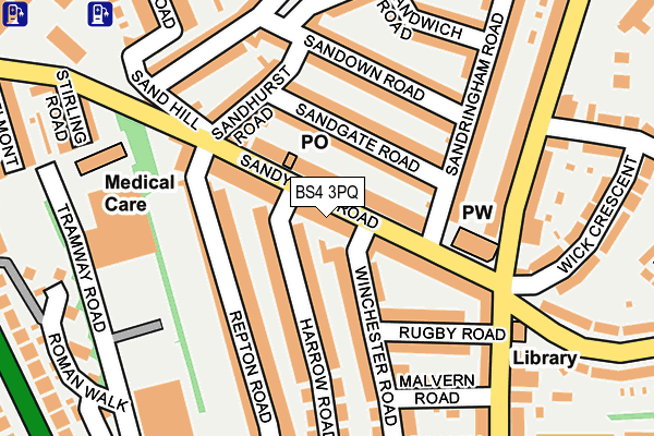 BS4 3PQ map - OS OpenMap – Local (Ordnance Survey)