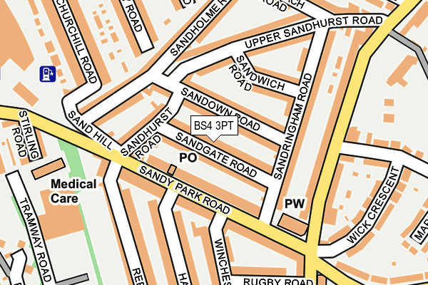 BS4 3PT map - OS OpenMap – Local (Ordnance Survey)