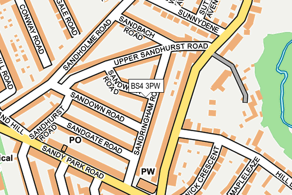 BS4 3PW map - OS OpenMap – Local (Ordnance Survey)