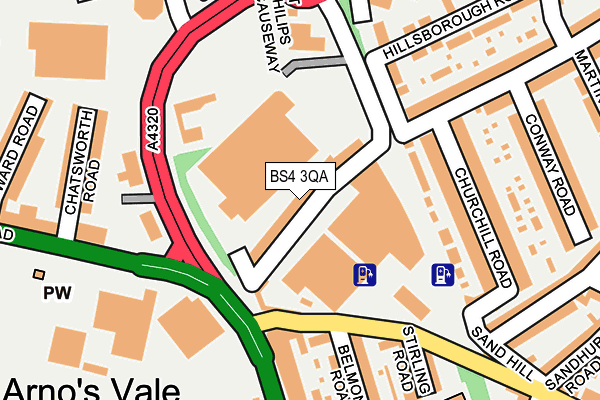 BS4 3QA map - OS OpenMap – Local (Ordnance Survey)