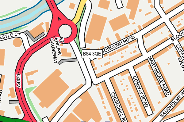 BS4 3QE map - OS OpenMap – Local (Ordnance Survey)