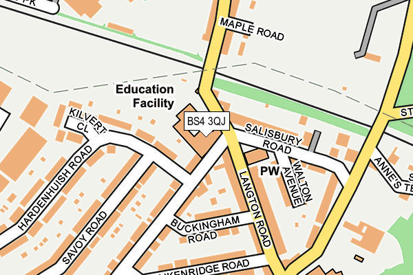BS4 3QJ map - OS OpenMap – Local (Ordnance Survey)