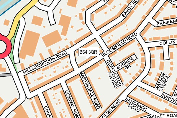 BS4 3QR map - OS OpenMap – Local (Ordnance Survey)