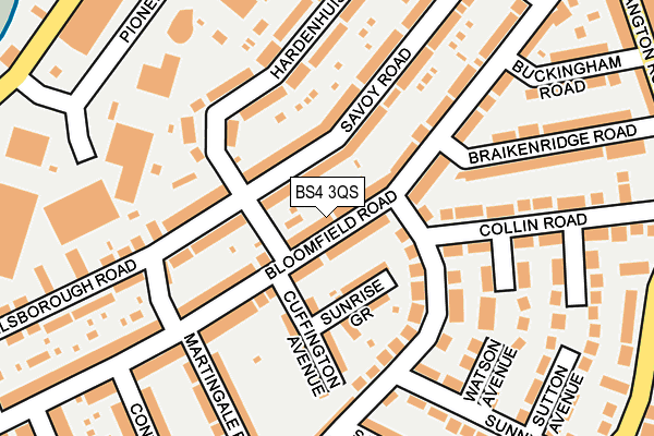 BS4 3QS map - OS OpenMap – Local (Ordnance Survey)