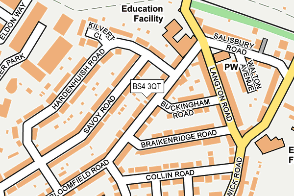 BS4 3QT map - OS OpenMap – Local (Ordnance Survey)