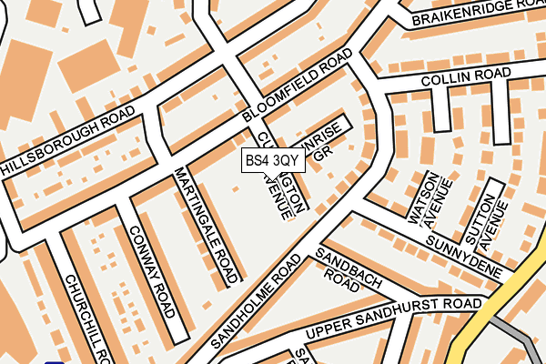 BS4 3QY map - OS OpenMap – Local (Ordnance Survey)