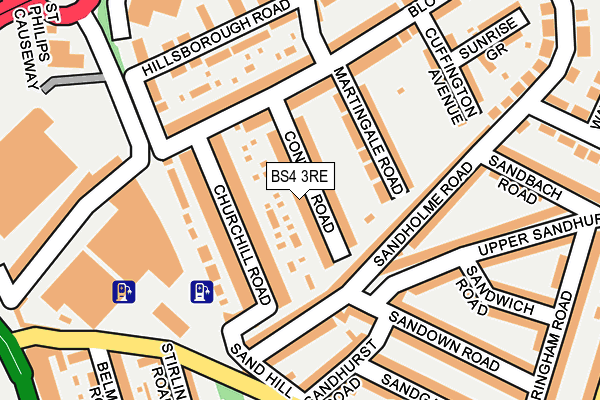 BS4 3RE map - OS OpenMap – Local (Ordnance Survey)