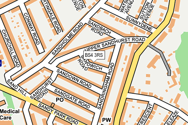 BS4 3RS map - OS OpenMap – Local (Ordnance Survey)