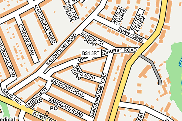 BS4 3RT map - OS OpenMap – Local (Ordnance Survey)