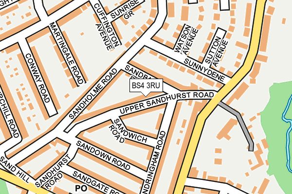 BS4 3RU map - OS OpenMap – Local (Ordnance Survey)