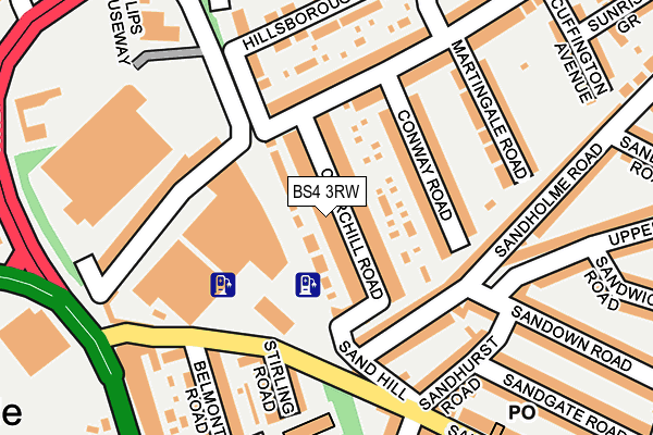 BS4 3RW map - OS OpenMap – Local (Ordnance Survey)