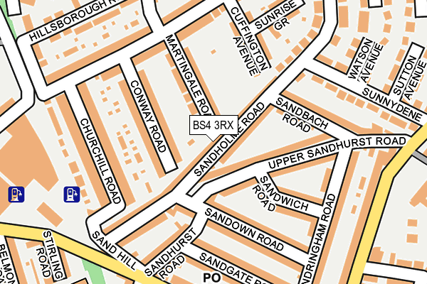 BS4 3RX map - OS OpenMap – Local (Ordnance Survey)