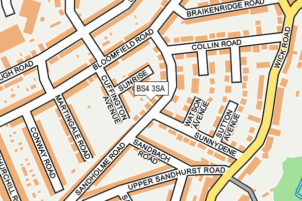 BS4 3SA map - OS OpenMap – Local (Ordnance Survey)