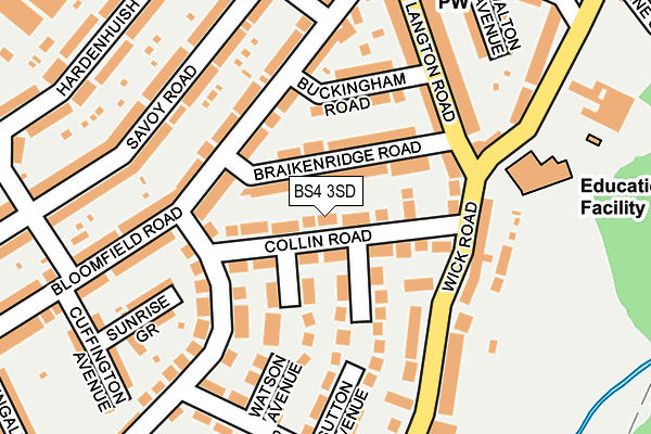 BS4 3SD map - OS OpenMap – Local (Ordnance Survey)