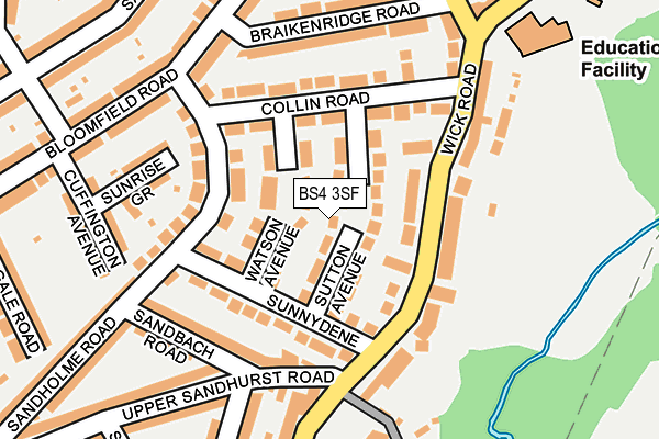 BS4 3SF map - OS OpenMap – Local (Ordnance Survey)