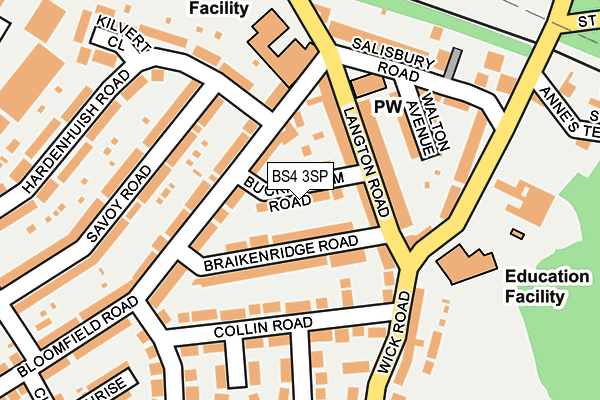 BS4 3SP map - OS OpenMap – Local (Ordnance Survey)