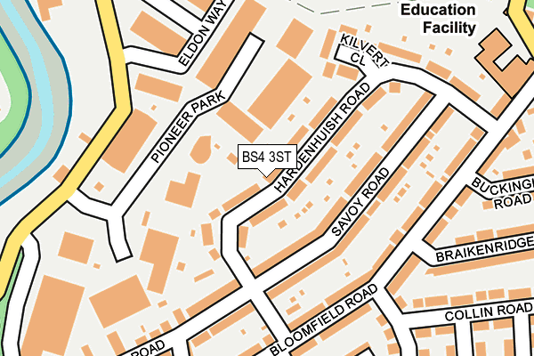 BS4 3ST map - OS OpenMap – Local (Ordnance Survey)