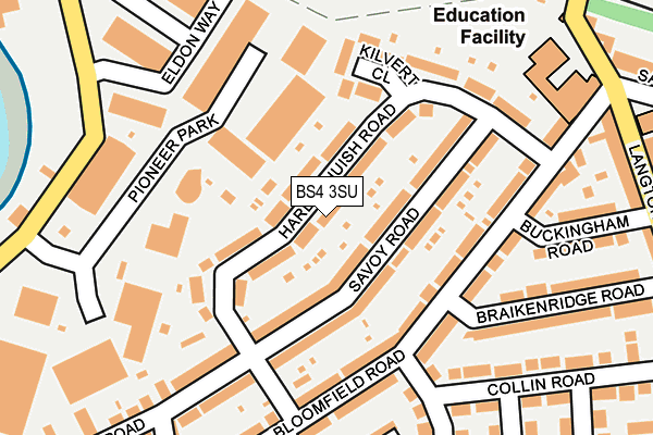 BS4 3SU map - OS OpenMap – Local (Ordnance Survey)