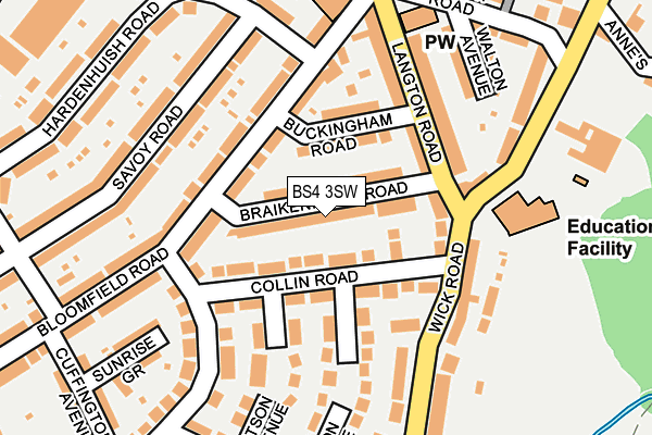 BS4 3SW map - OS OpenMap – Local (Ordnance Survey)