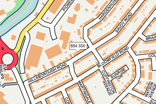 BS4 3SX map - OS OpenMap – Local (Ordnance Survey)