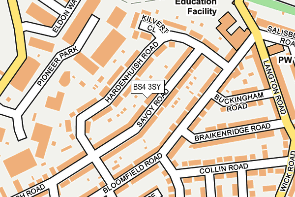 BS4 3SY map - OS OpenMap – Local (Ordnance Survey)