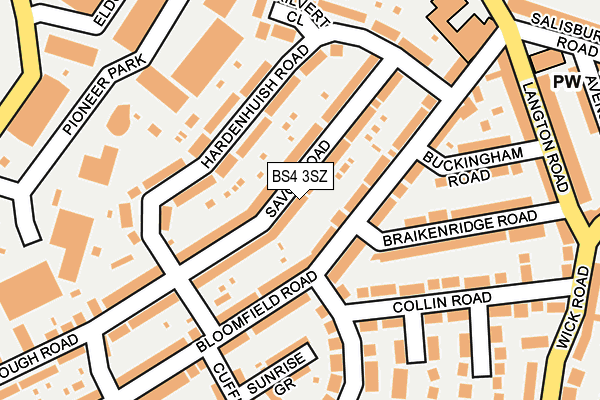 BS4 3SZ map - OS OpenMap – Local (Ordnance Survey)