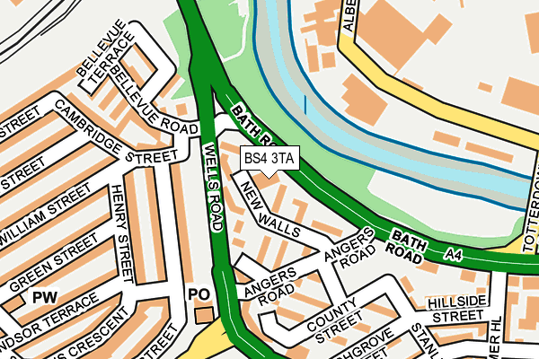 BS4 3TA map - OS OpenMap – Local (Ordnance Survey)