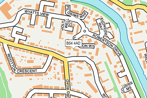 BS4 4AD map - OS OpenMap – Local (Ordnance Survey)
