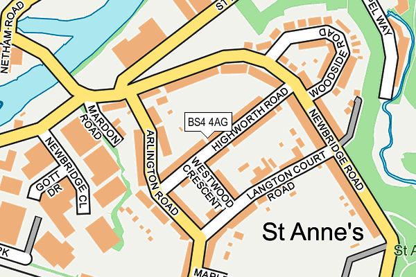 BS4 4AG map - OS OpenMap – Local (Ordnance Survey)