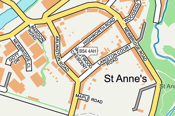BS4 4AH map - OS OpenMap – Local (Ordnance Survey)