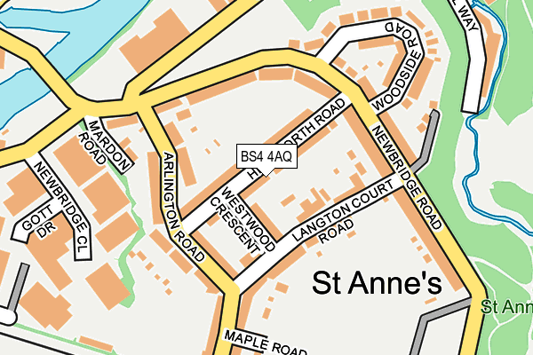 BS4 4AQ map - OS OpenMap – Local (Ordnance Survey)