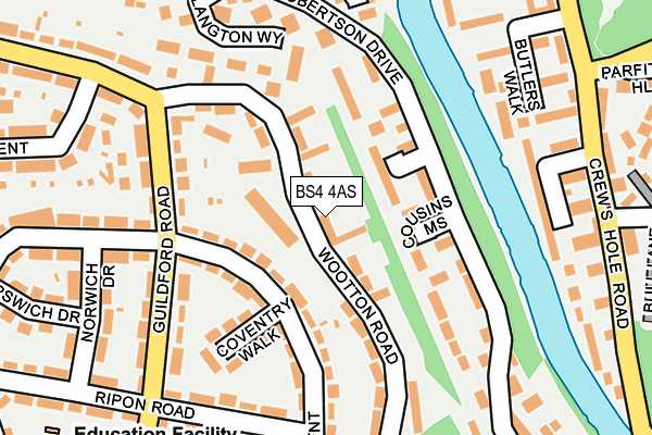 BS4 4AS map - OS OpenMap – Local (Ordnance Survey)
