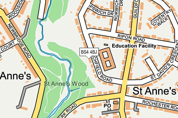 BS4 4BJ map - OS OpenMap – Local (Ordnance Survey)